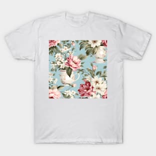 Shabby Chic Flowers Pattern 23 T-Shirt